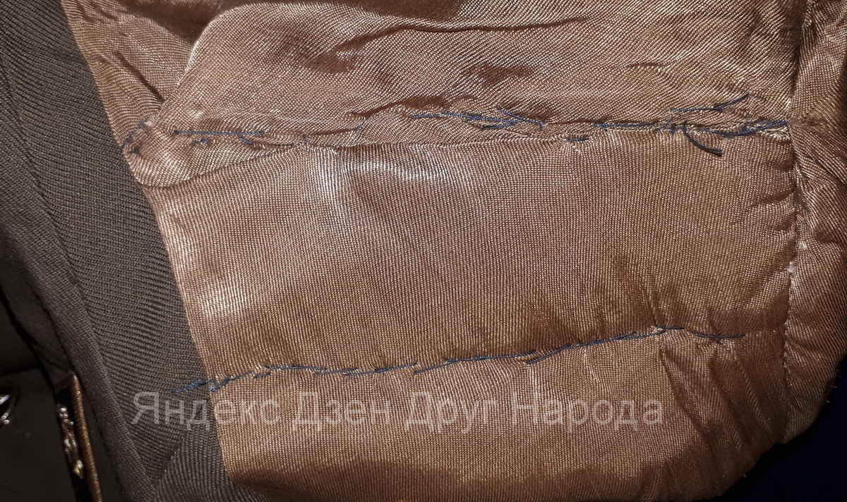 Как погоны пришиты, вид изнутри. Фото автора