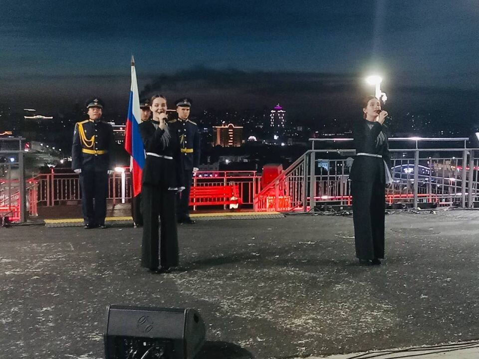    Акция "Лучи Победы" в Барнауле. Источник: t.me/barnaul_org