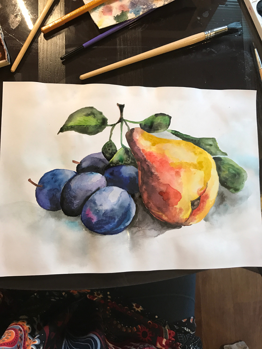 Натюрморт акварелью