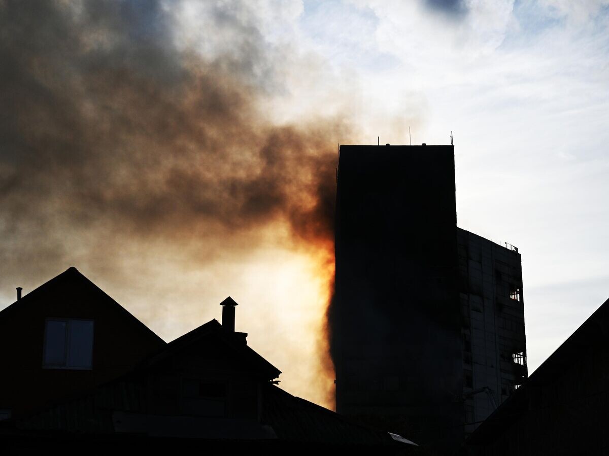    Пожар в подмосковном Фрязино© РИА Новости / Григорий Сысоев