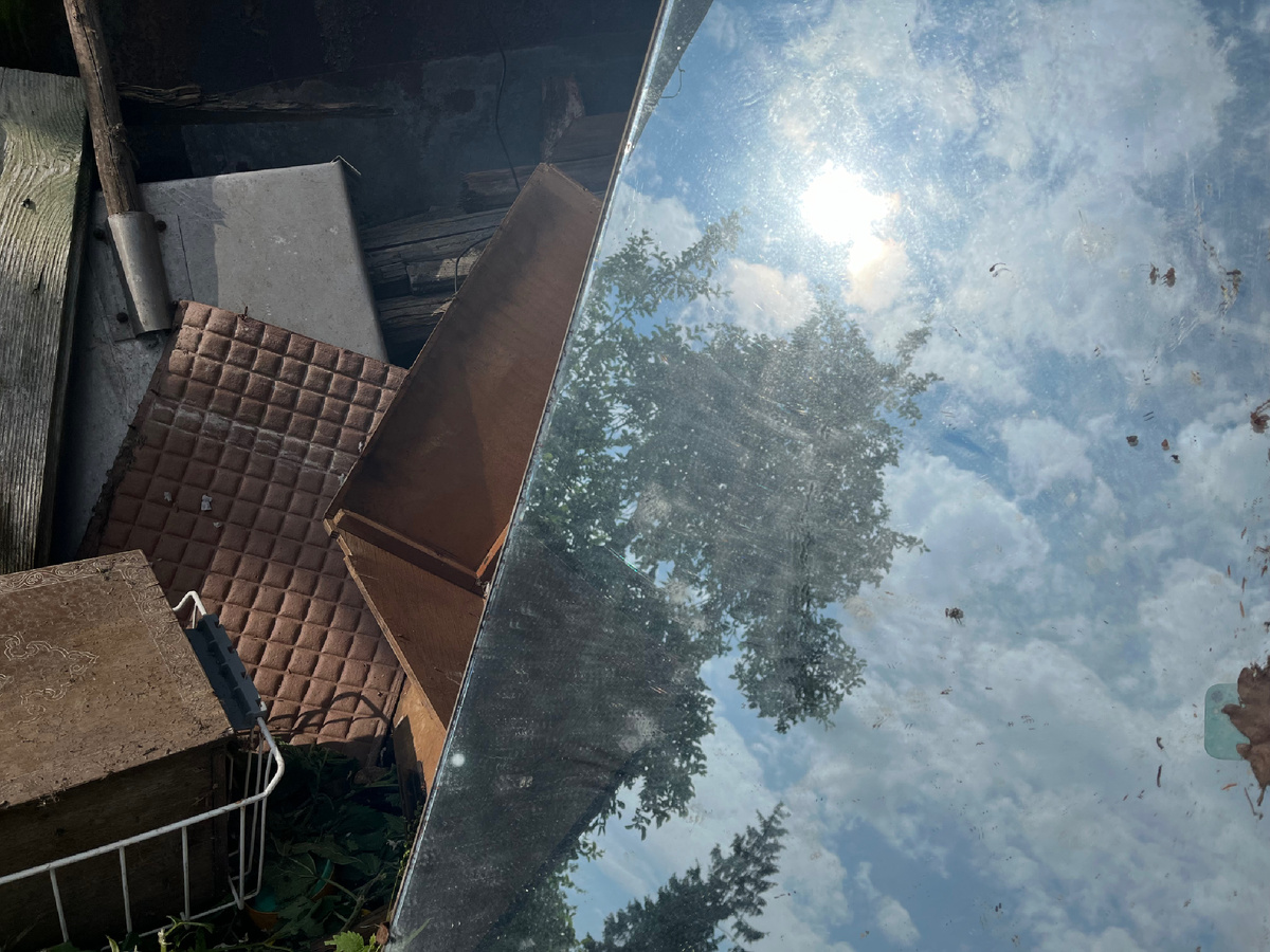 Находки из сарая. Целое зеркало в полный рост.