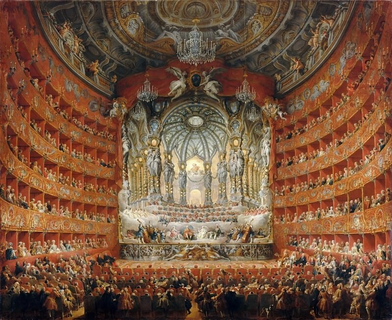 Джованни Паоло Паннини, Праздник в театре Аржентина в Риме по случаю свадьбы Дофина, 1747