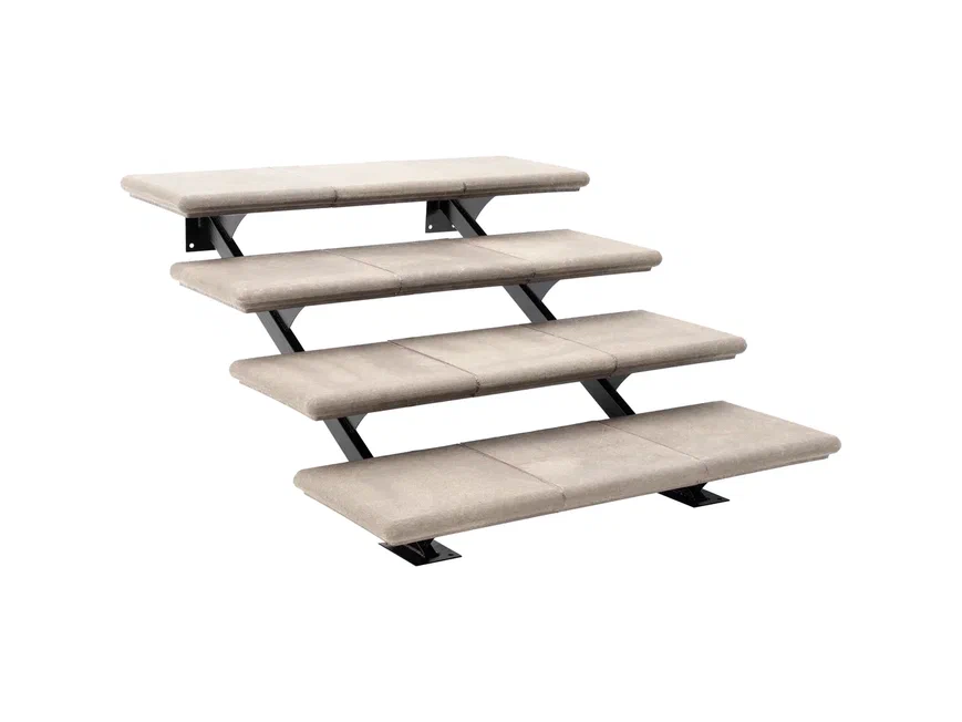 Лестница на металлокаркасе WeEco, цвет светло-серый