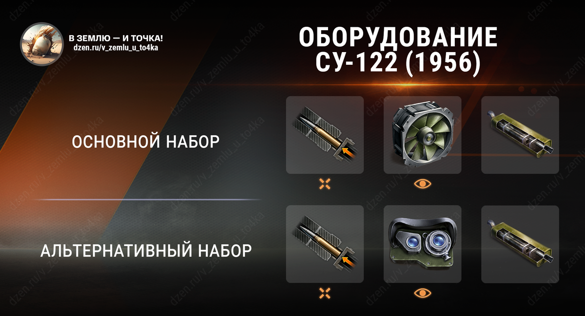 Оборудование для СУ-122 (1956) (Мир танков)