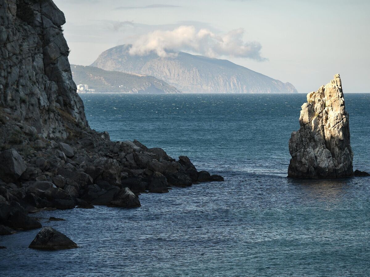    Побережье Черного моря в поселке Гаспра в Крыму© РИА Новости / Константин Михальчевский