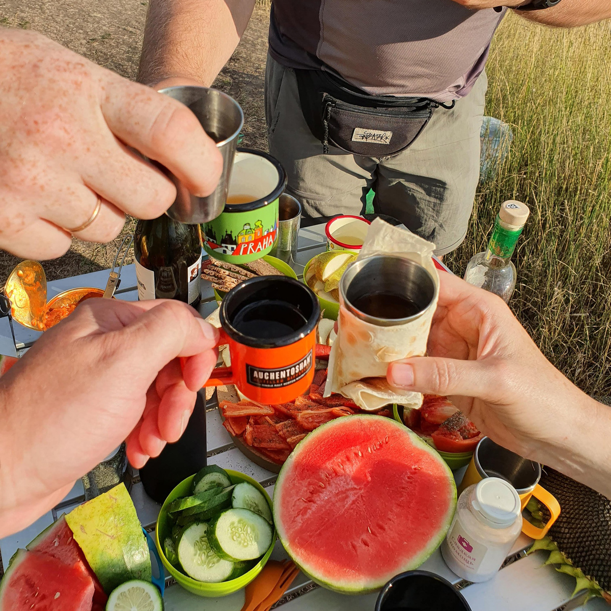 Фото из личного архива. Соображаем на четверых где-то в Липецкой области. Минздрав естественно предупреждает! Чрезмерное употребление СИЛЬНО вредит нашему и вашему здоровью.