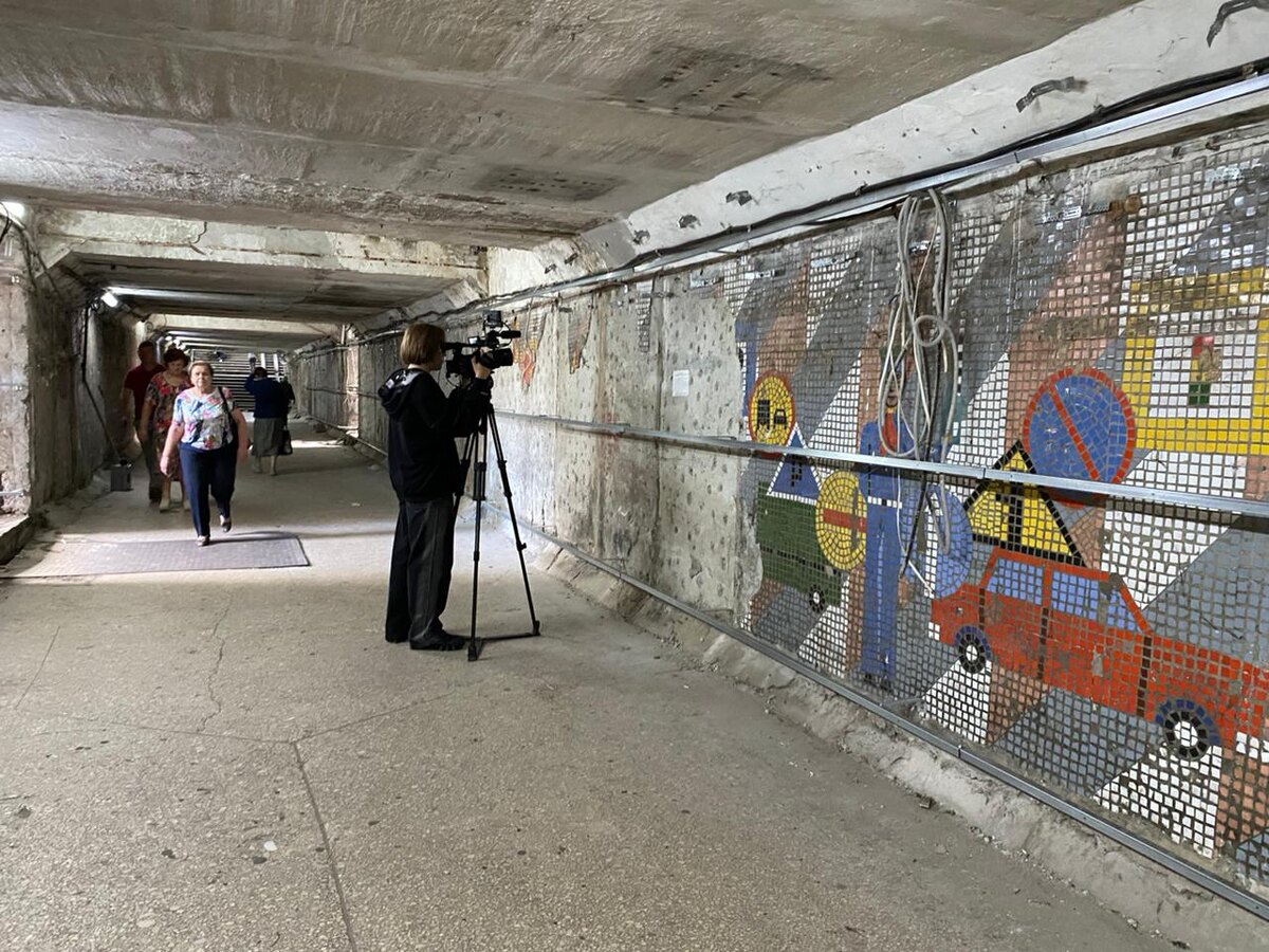    В Курске сохраняют советскую мозаику в подземном переходе на Черняховского