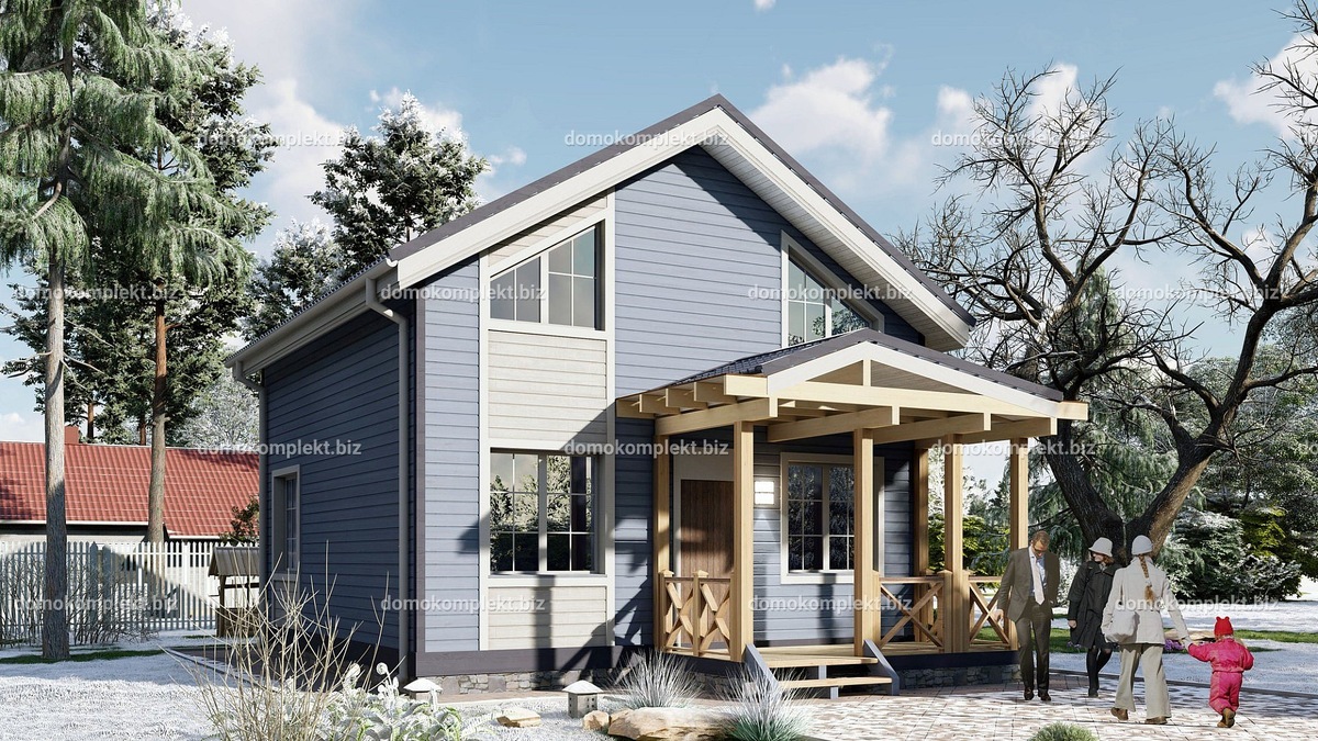 Вариант отделки сайдингом дома "Таежный"