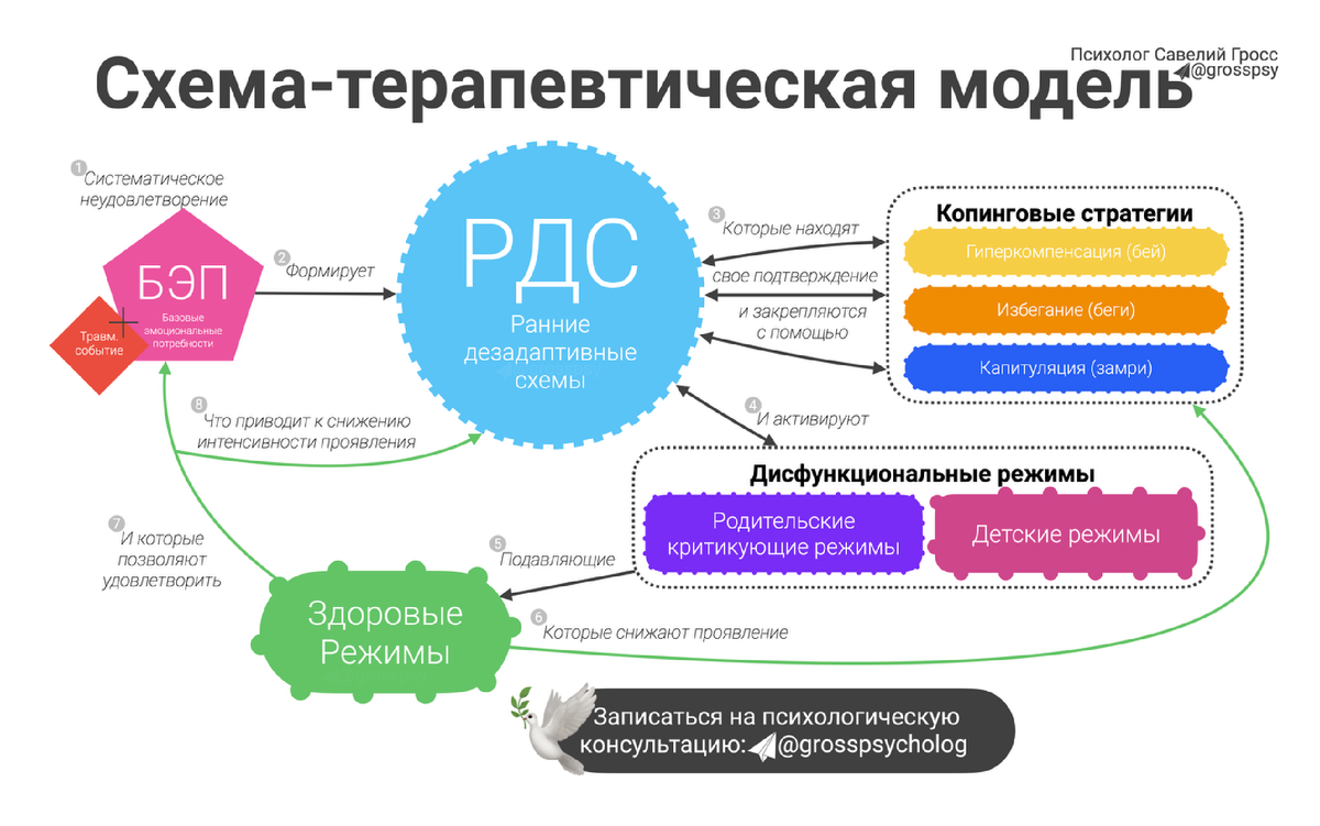 Интеграция функциональных ТПО-процессов в модель схема-терапии: контекстуальная 