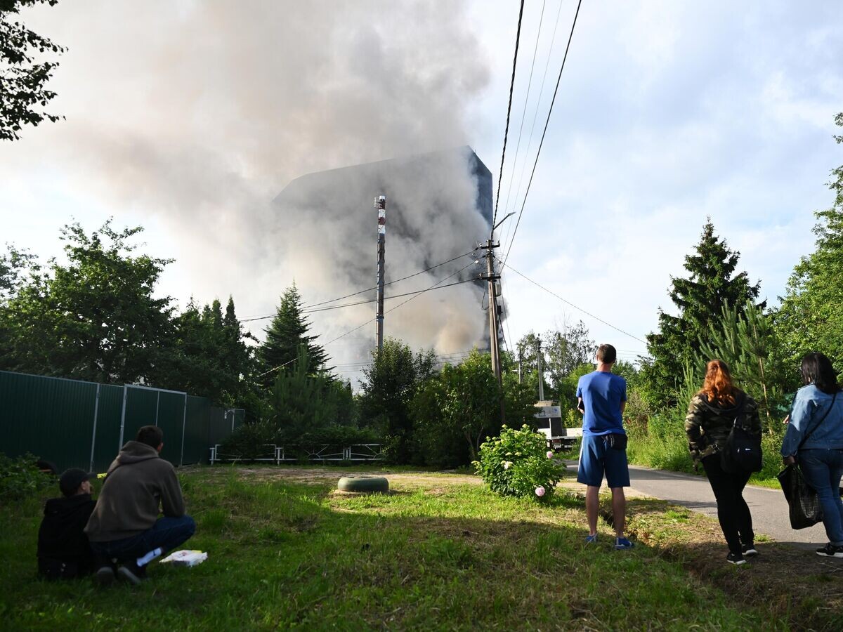    Пожар в подмосковном Фрязино© РИА Новости / Григорий Сысоев