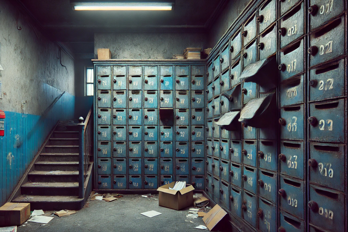    Из-за сломанных ящиков теряются важные и ценные письма. Источник: нейросеть