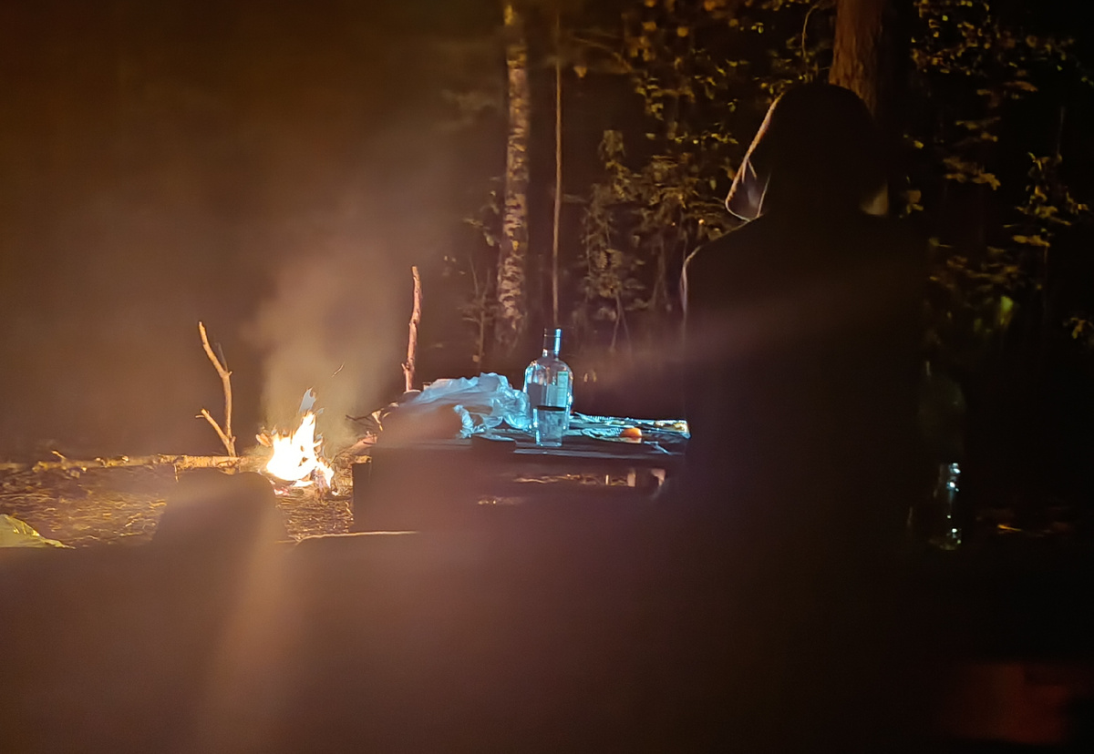 Хочу, как прошлым летом, с друзьями на ночевку, в лесу на побережье у костра. Фото автора