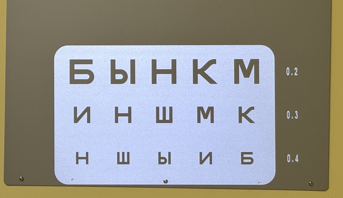 Максимальная острота зрения в очках 0,2