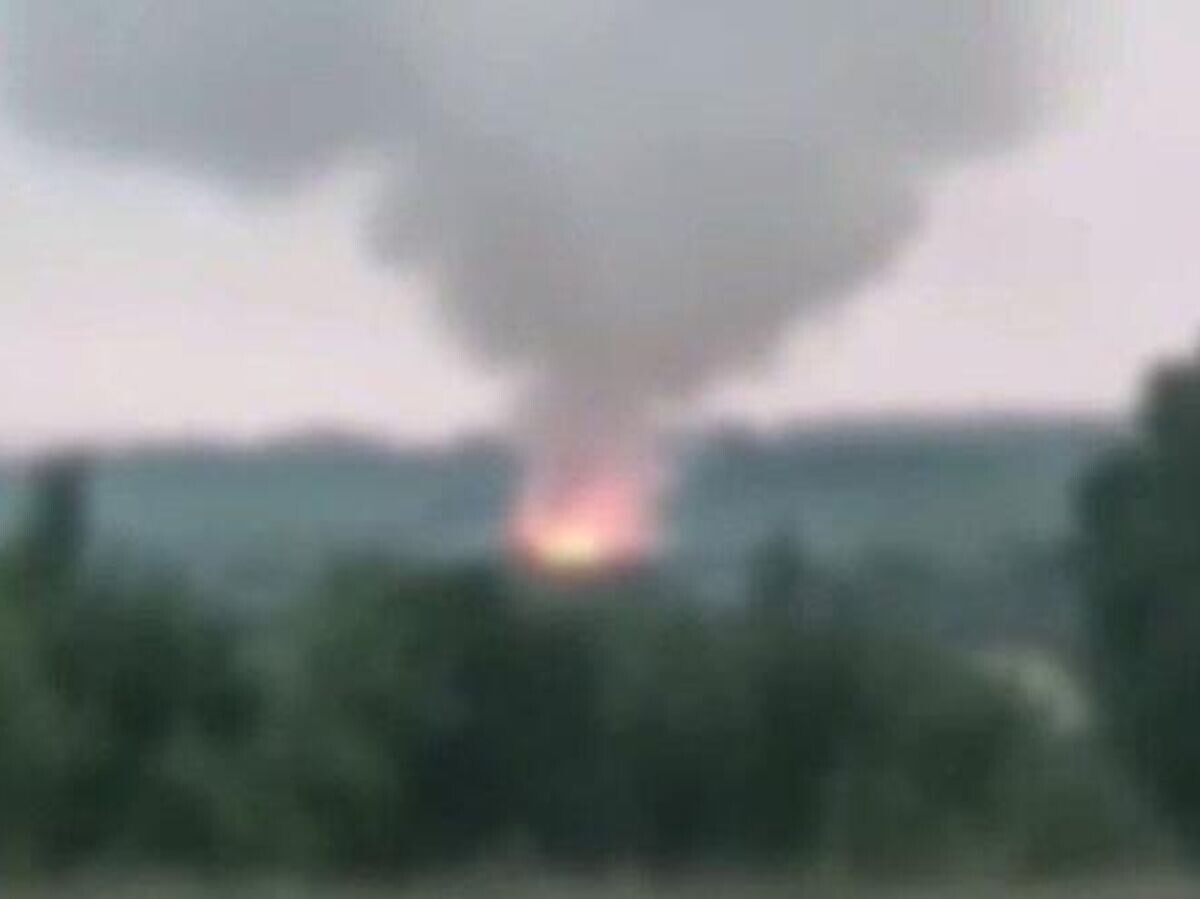    Место детонации взрывоопасных объектов в Ольховатском районе Воронежской области© Кадр видео из соцсетей