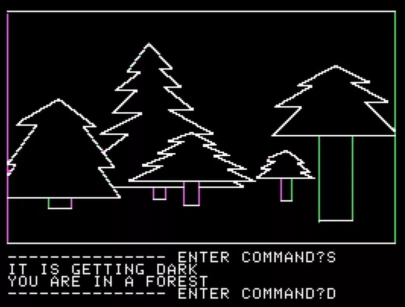 Фрагмент из игры "Mystery House", 1980 год.