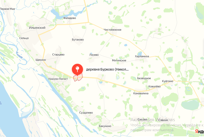 деревня Бурково (Николо-Погостинский сельсовет) на карте
