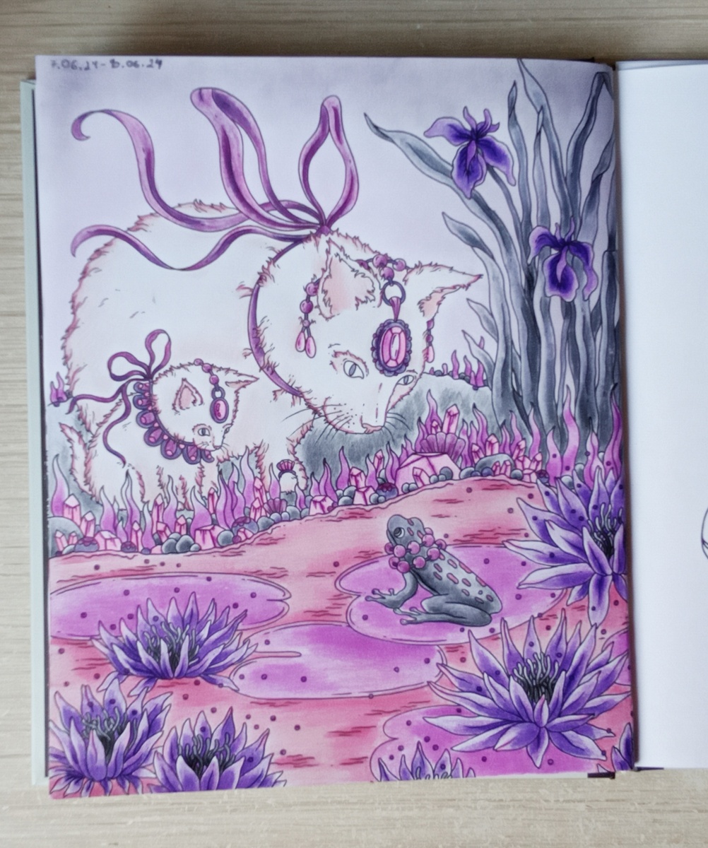 Готовая иллюстрация в раскраске "Волшебная шкатулка" от Ханны Карлсон 