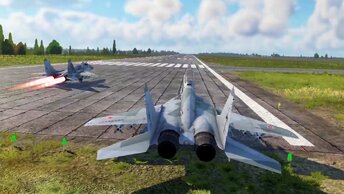 Бой на МиГ-29СМТ в VR шлеме в War Thunder.