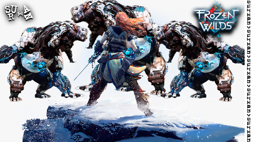 Бой сразу с 3 разъяренными Ледоклыками в Horizon Zero Dawn The Frozen Wilds