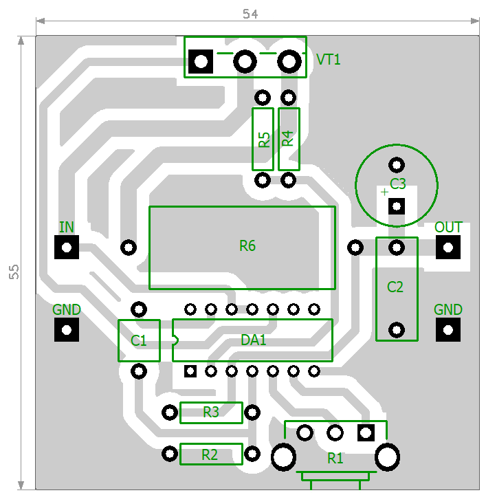 Стабилизатор на основе LM723 с регулируемым выходом и защитой ...