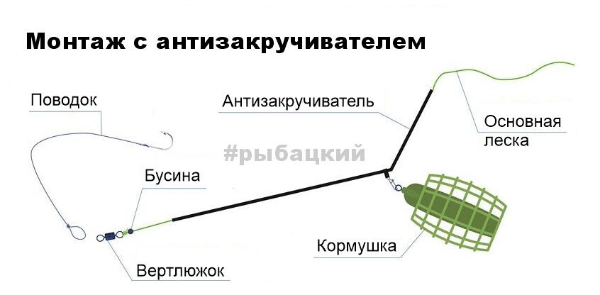 Фидерная оснастка на карпа и варианты монтажа