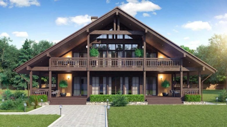 Проект дома "Шале" компании NATURI