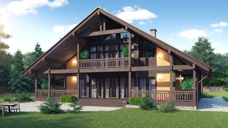 Дом "Шале" компании NATURI в котеджном поселке "Конаково Ривер Клаб"