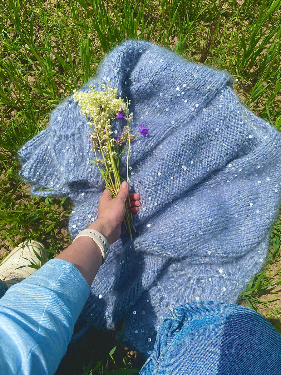 Кардиган «Cristal» из мохера с пайетками 