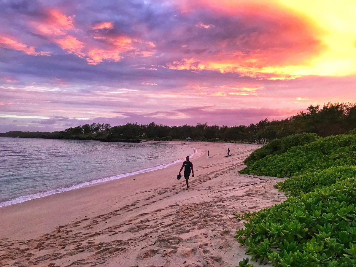Закат на Маврикии.