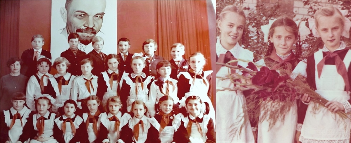 Счастливые советские пионеры на фотографии 1 сентября!