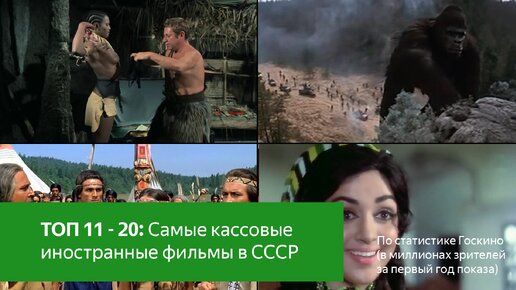 20-11: Самые кассовые иностранные фильмы в эпоху СССР. По одной лучшей сцене из каждого фильма.