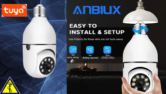 Камера Anbiux в виде лампочки 4Мп 2К, WiFi Tuya
