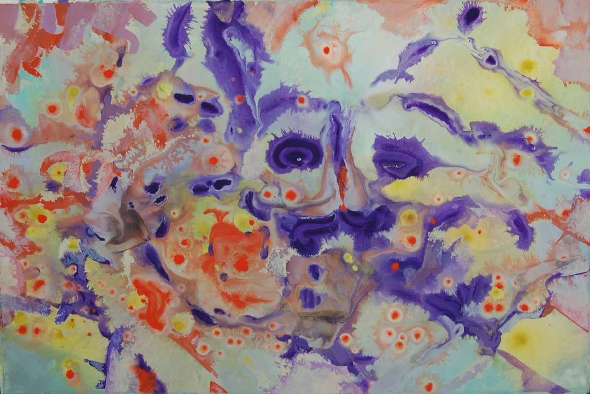 Сергей Галета. Текучие трансформеры-1. Бумага, гуашь 50х75 см. 2007 г. 