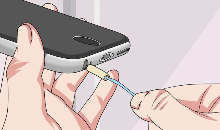    Разъем можно прочистить и голой зубочисткой. Иллюстрация: wikihow.com