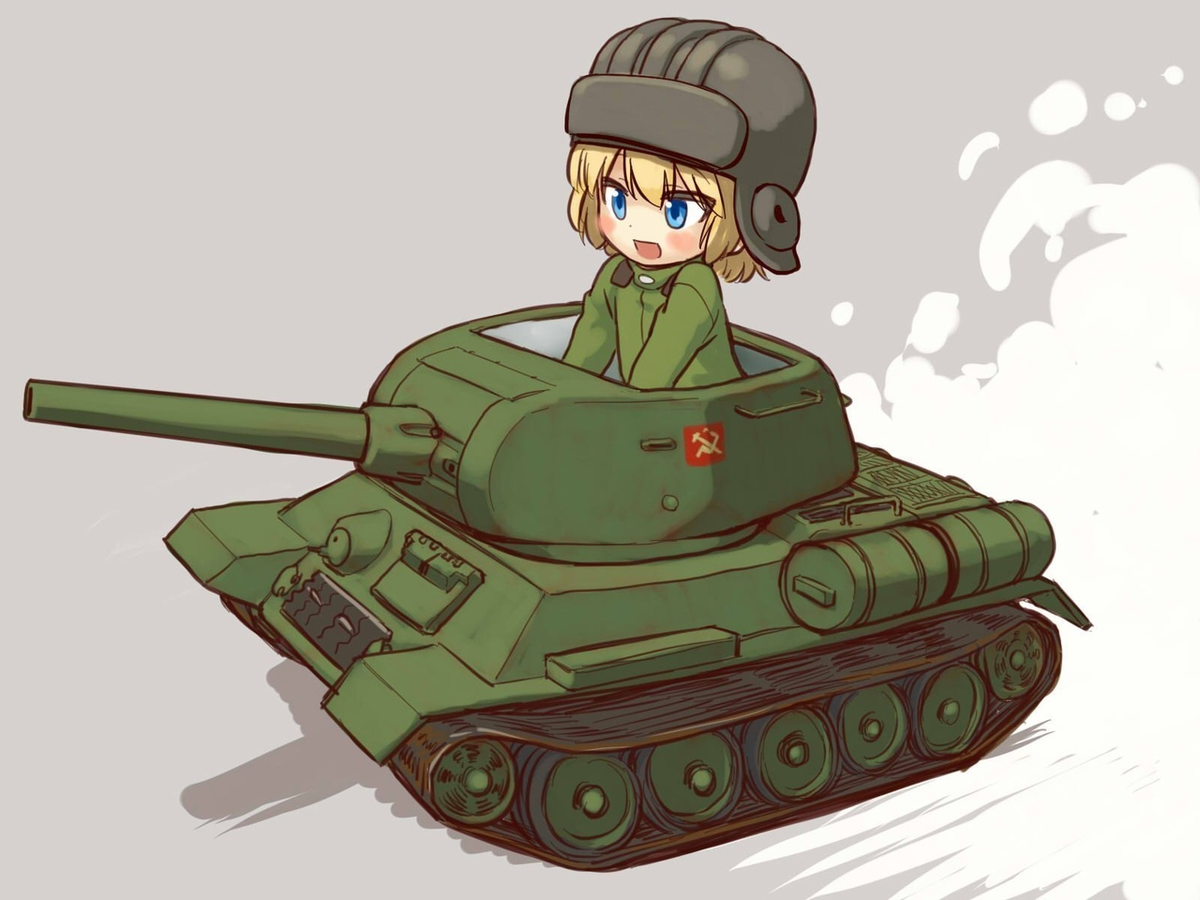 Девочка на танке. Иллюстрация из открытых источников. 