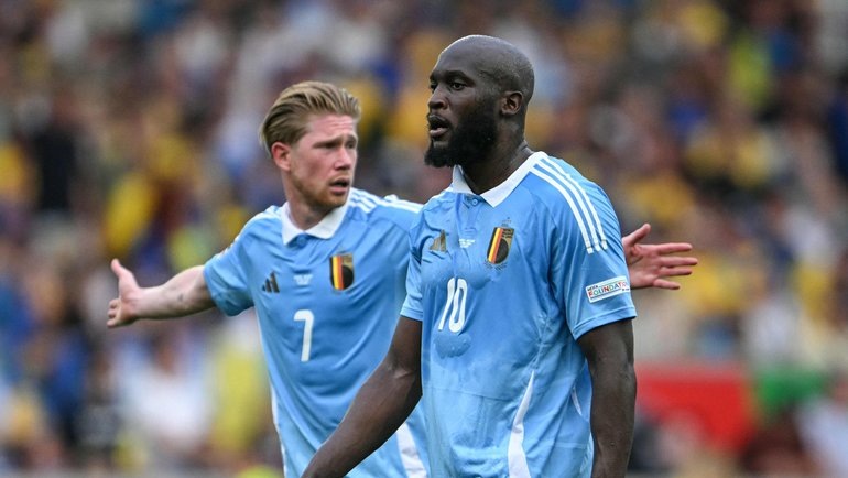    Кевин де Брейне и Ромелу Лукаку. AFP