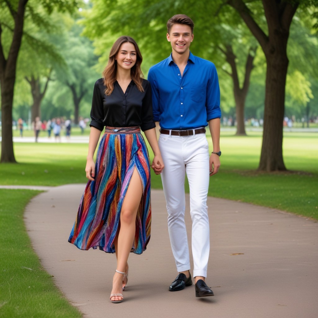 Черная шелковая рубашка идеальна для романтических прогулок. Изображение freepik.com