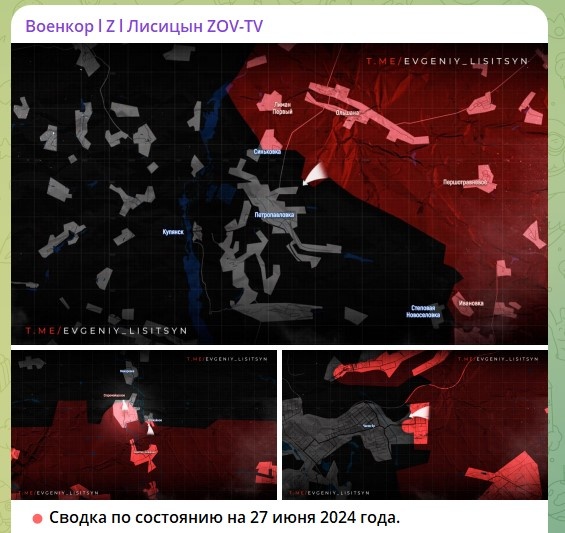    Скриншот: телеграм-канал военкора Евгения Лисицына