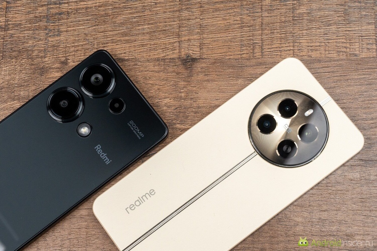    Redmi Note 13 Pro 5G (слева) против realme 12+ (справа)