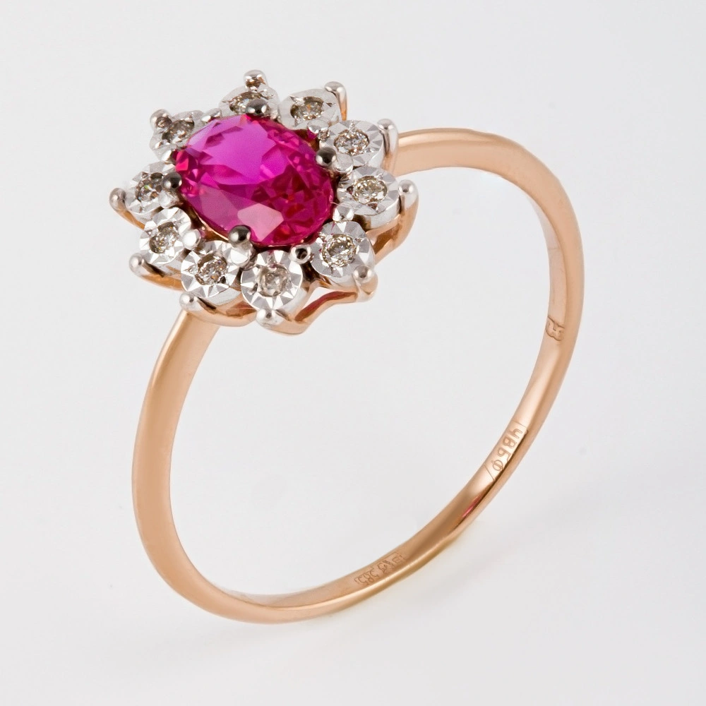 Золотое кольцо с рубином гт и бриллиантами
Код: 000-368990