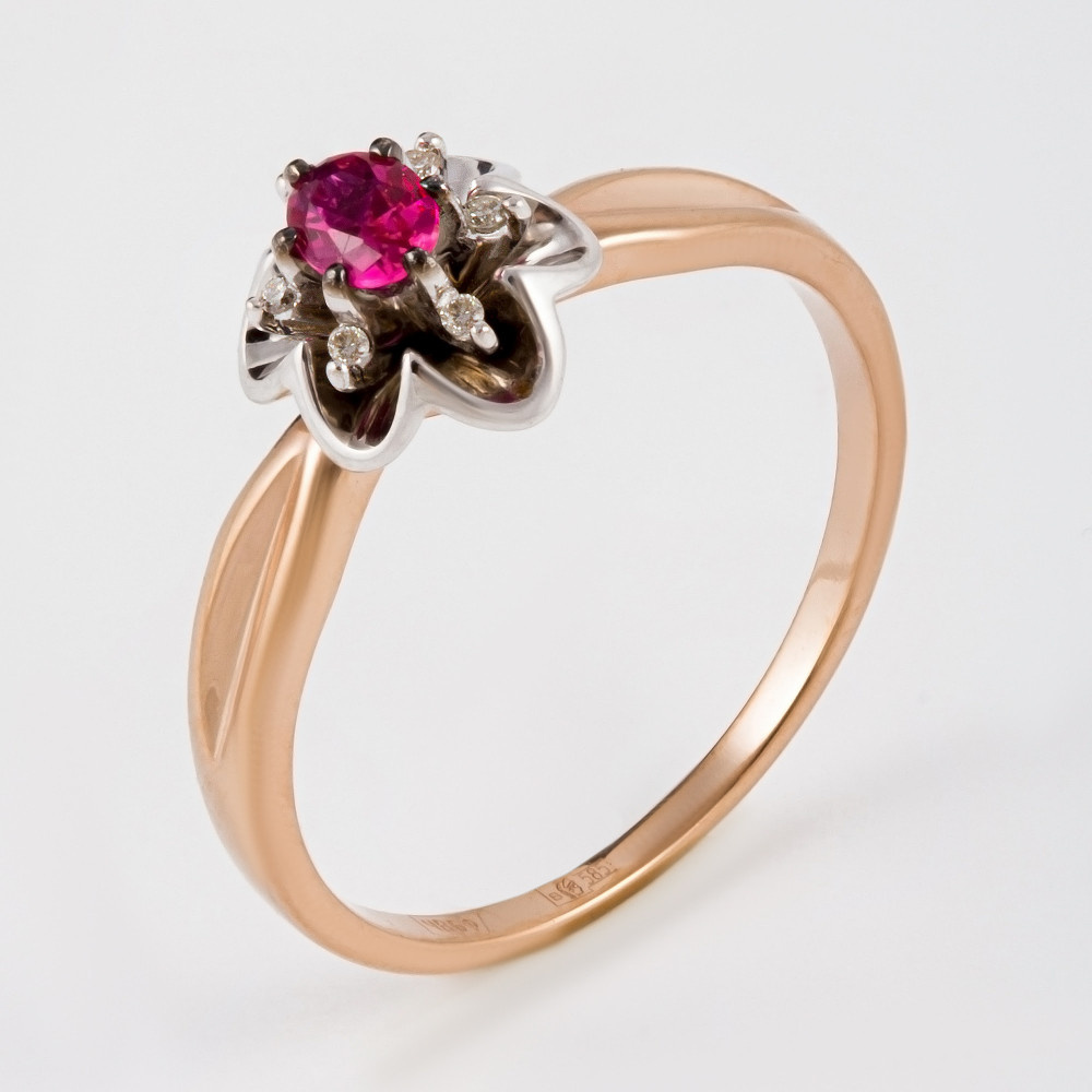 Золотое кольцо с рубином гт и бриллиантами
Код: 000-368994
