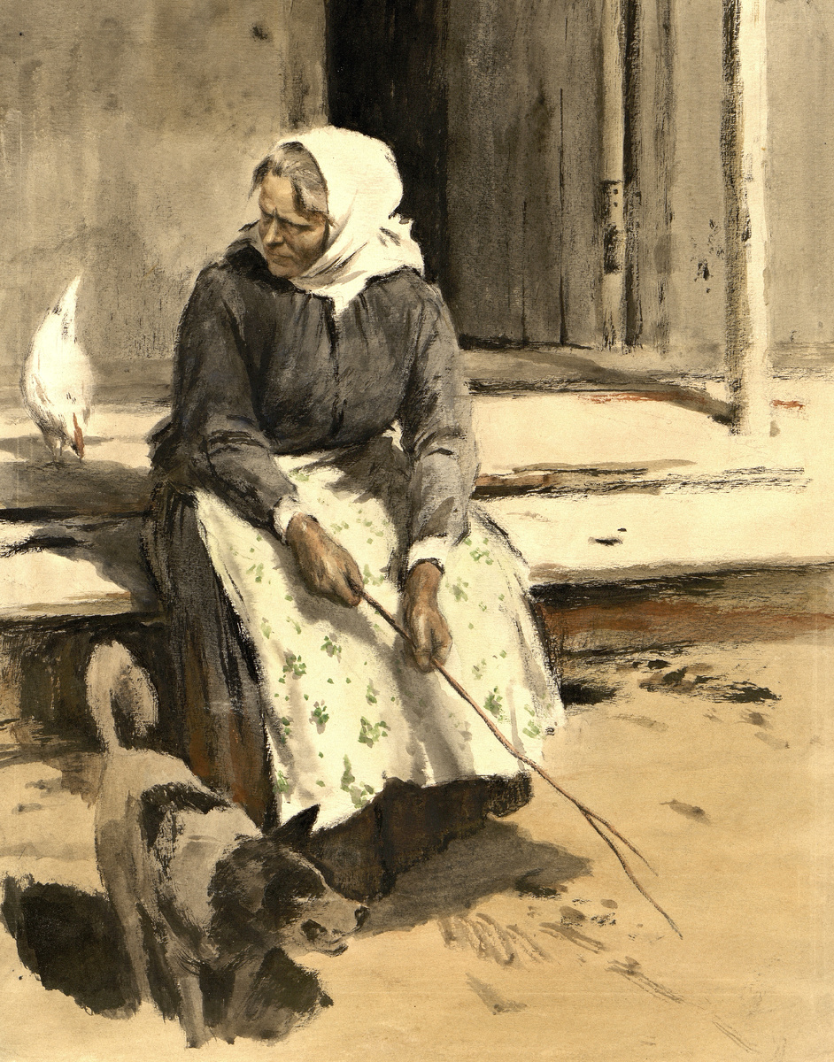 Ребров Ю.П. Ильинична. Иллюстрация к роману М.А. Шолохова «Тихий Дон». 1961