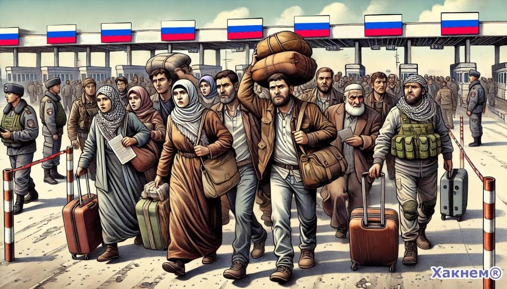 Палестинские беженцы прибывают в Россию.