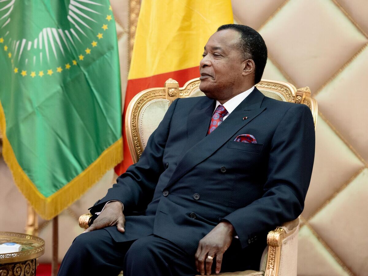    Президент Республики Конго Дени Сассу-Нгессо на встрече с министром иностранных дел РФ Сергеем Лавровым© РИА Новости / Пресс-служба МИД РФ