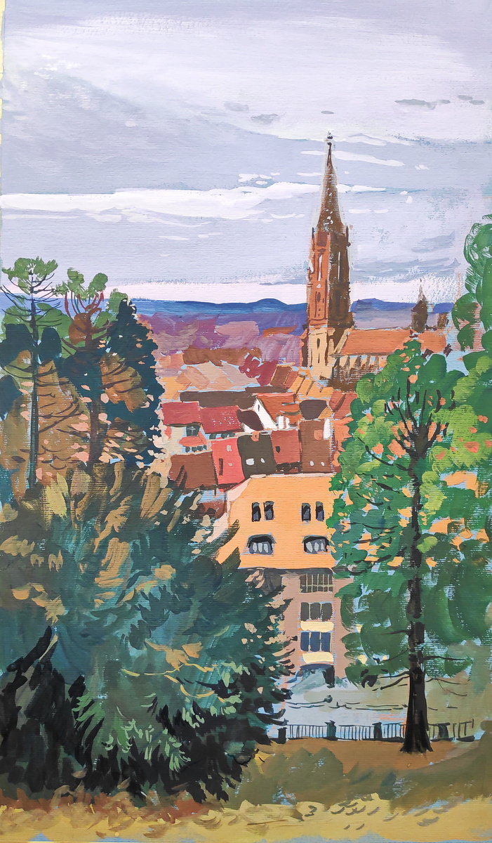 Пейзаж, букет цветов, портрет... Гуашь одинаково хорошая в любом сюжете. Художник Анна Хопта. Листайте галерею