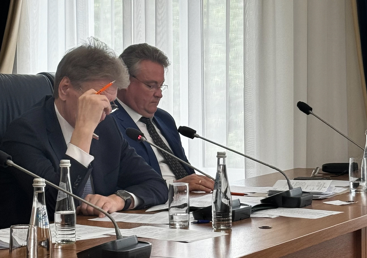 Бывший мэр Вадим Кстенин и Председатель городской Думы Владимир Ходырев