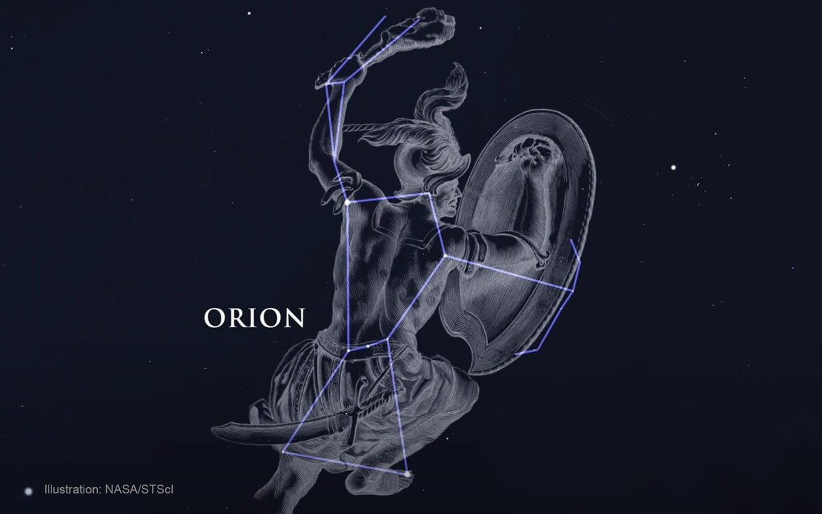 NASA📷Созвездие Орион, в котором расположена звезда Бетельгейзе