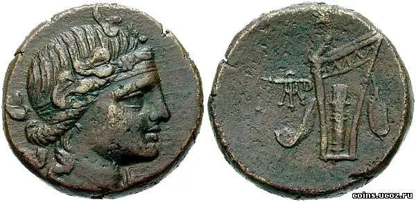 Монета Боспорского Царства периода наместника Махара (при правлении Митридата Евпатора