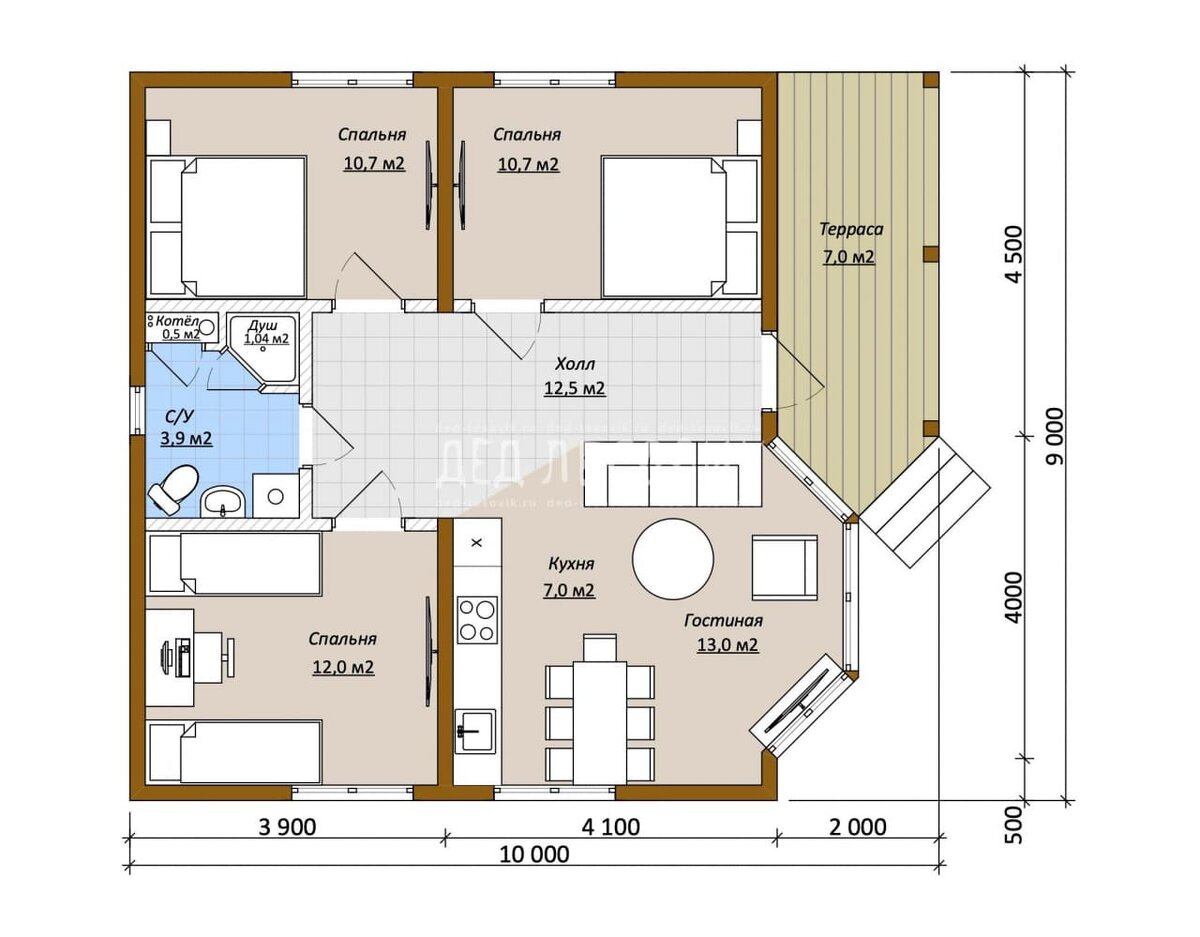 Вот проект нашего дома с сайта застройщика, если вам интересно.