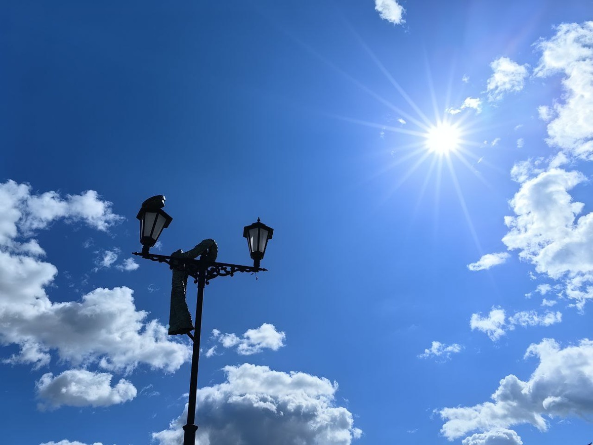 Шарф Остапа Бендера на фонаре – жители шутят, что это не шарф, а штаны)